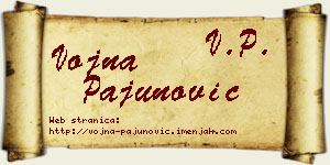 Vojna Pajunović vizit kartica
